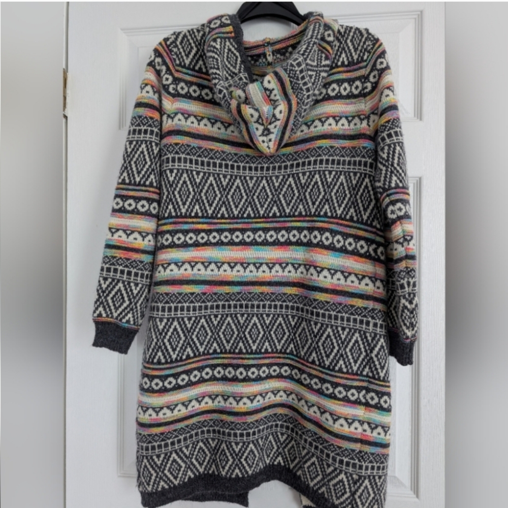 Patterned Long sleeve Sweater Cardigan